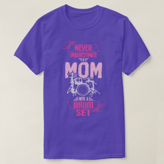 Mam met drumset t-shirt (Design voorkant)