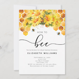 Mam met een moderne Waterverf om Baby shower te wo Kaart