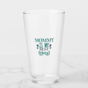 Mam met een paar cadeautjes is mijn beste vriend glas