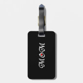 Mam met een rood hart bagagelabel (Achterkant verticaal)