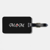 Mam met een rood hart bagagelabel (Achterkant horizontaal)