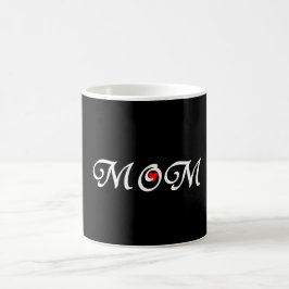 Mam met een rood hart koffiemok