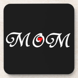 Mam met een rood hart onderzetter