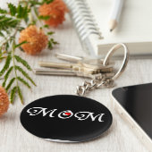 Mam met een rood hart sleutelhanger (Zijkant)