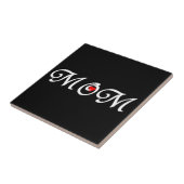 Mam met een rood hart tegeltje (Zijkant)