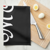 Mam met een rood hart theedoek (Quarter Fold)