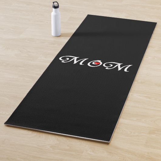Mam met een rood hart yogamat (In situ)