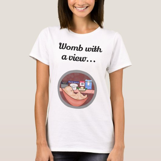 Mam met een Uitzicht Funny Pregnancy Humor T-shirt (Voorkant)