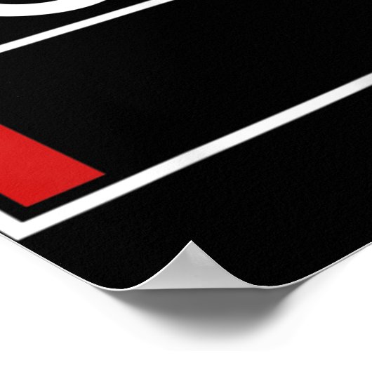 Mam met lage batterijenergie poster (Hoek)