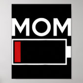 Mam met lage batterijenergie poster (Voorkant)