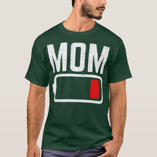  mam met lage oplaadbare ouderschap grappig t-shirt (Voorkant)
