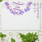 Mam met Paarse en blauwe florale mond Theedoek (Gevouwen)