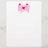 Mam met papier voor rode harten (Voorkant)