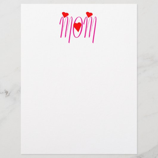 Mam met papier voor rode harten (Voorkant)