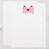 Mam met papier voor rode harten (Voorkant / Achterkant)