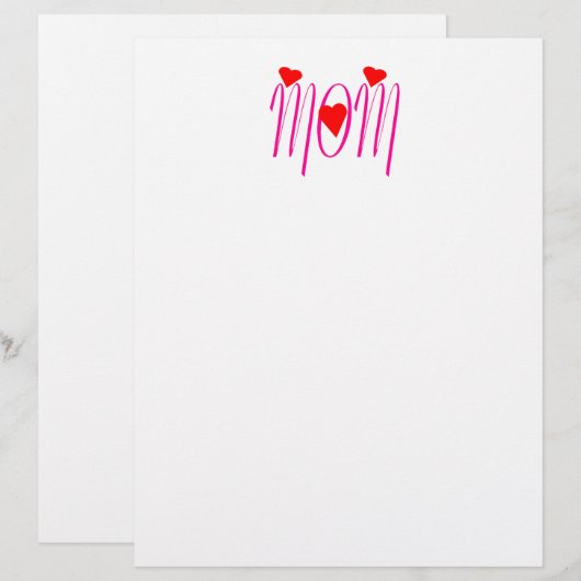 Mam met papier voor rode harten (Voorkant / Achterkant)