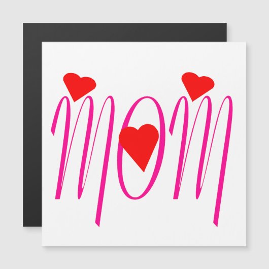 Mam met Red Hearts Kaart (Voorkant / Achterkant)