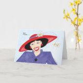 Mam met Rode Pet-verjaardagskaart Kaart (Gele Bloem)