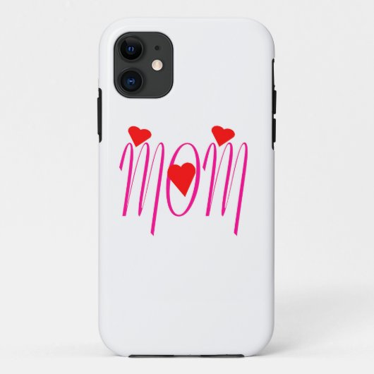 Mam met rood hart Case-Mate iPhone case (Achterkant)