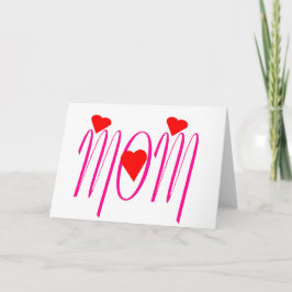 Mam met rood hart kaart