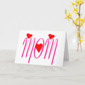 Mam met rood hart kaart (Gele Bloem)