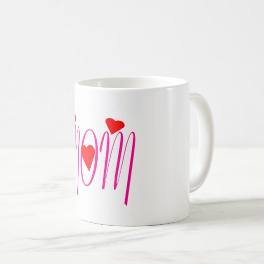 Mam met rood hart koffiemok (Voorkant rechts)
