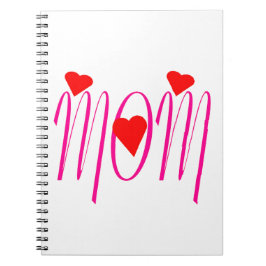 Mam met rood hart notitieboek