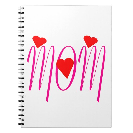 Mam met rood hart notitieboek (Voorkant)