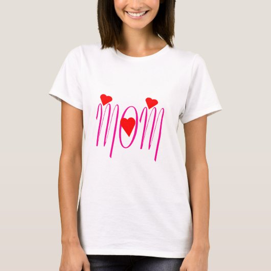 Mam met rood hart t-shirt (Voorkant)
