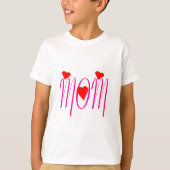 Mam met rood hart t-shirt (Voorkant)