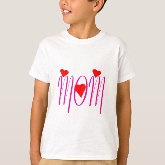 Mam met rood hart t-shirt (Voorkant)