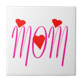 Mam met rood hart tegeltje (Voorkant)