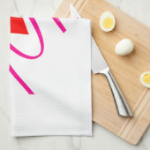 Mam met rood hart theedoek (Quarter Fold)