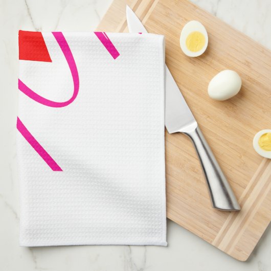 Mam met rood hart theedoek (Quarter Fold)