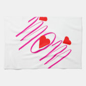 Mam met rood hart theedoek (Horizontaal)
