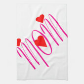 Mam met rood hart theedoek (Verticaal)