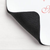 Mam met roze harten mousepad muismat (Hoek)