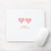 Mam met roze harten mousepad muismat (Met muis)