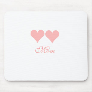 Mam met roze harten mousepad muismat