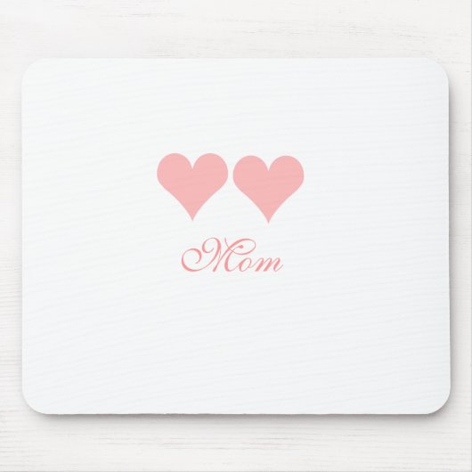 Mam met roze harten mousepad muismat (Voorkant)