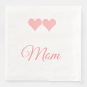 Mam met roze harten mousepad servet (Voorkant)