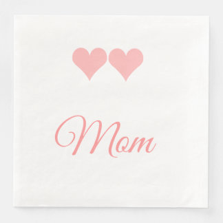 Mam met roze harten mousepad servet