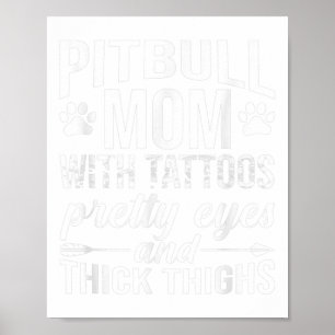 Mam met Tattoos  ogen dik Poster