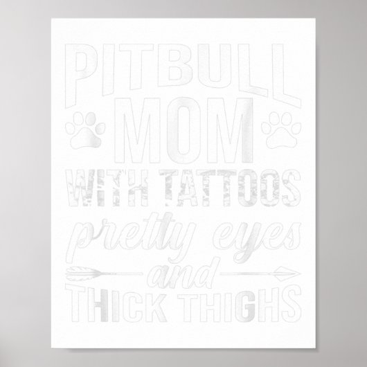 Mam met Tattoos  ogen dik Poster (Voorkant)