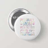 Mam met Tattoos ogen dik Ronde Button 5,7 Cm (Voorkant /achterkant)