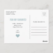 Mam Mijn favoriete Moederdag Briefkaart (Achterkant)