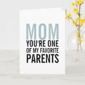 Mam Mijn favoriete Moederdag Kaart (Gele Bloem)