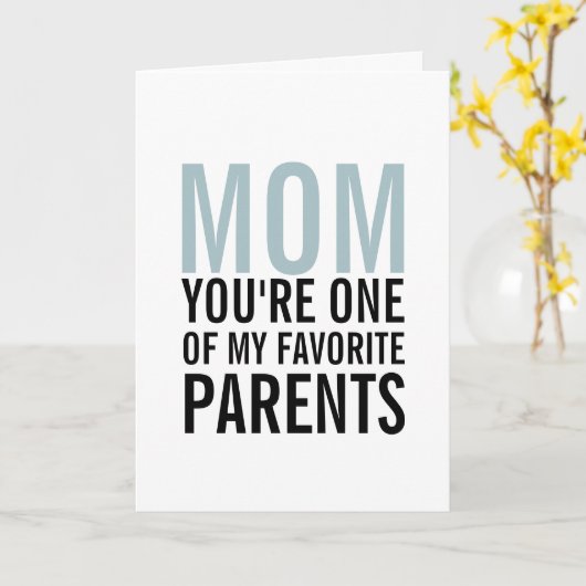 Mam Mijn favoriete Moederdag Kaart (Gele Bloem)