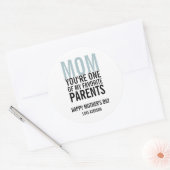 Mam Mijn favoriete ouders Moederdag ticker Ronde Sticker (Envelop)