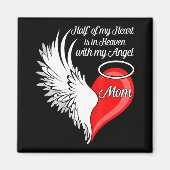 Mam.. mijn hart ligt in de hemel met mijn engel magneet (Voorkant)